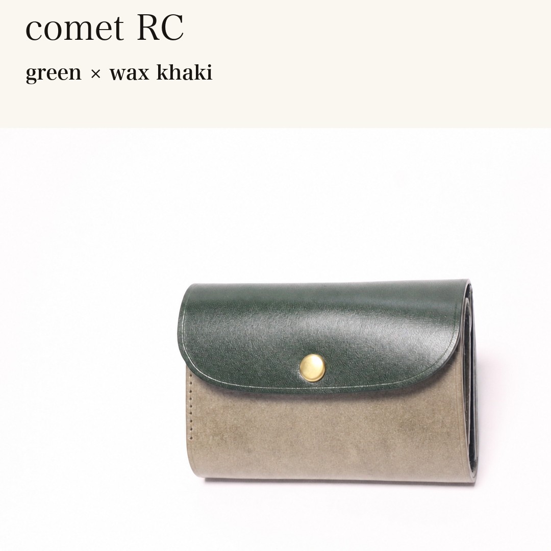MINCHO-EN-2026-07-30|7214802993307|48377289867419|comet RC|green|wax khaki 本革財布・革小物 しぜんのしるし