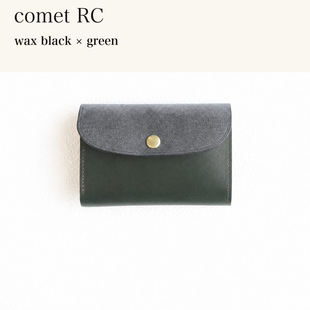 MINCHO-EN-2026-07-30|7214802993307|48377289998491|comet RC|wax black|green 本革財布・革小物 しぜんのしるし