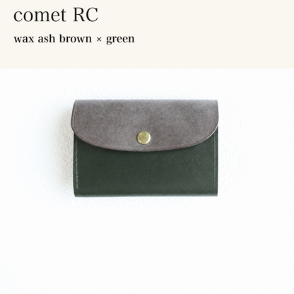 MINCHO-EN-2026-07-30|7214802993307|48377290031259|comet RC|wax ash brown|green 本革財布・革小物 しぜんのしるし