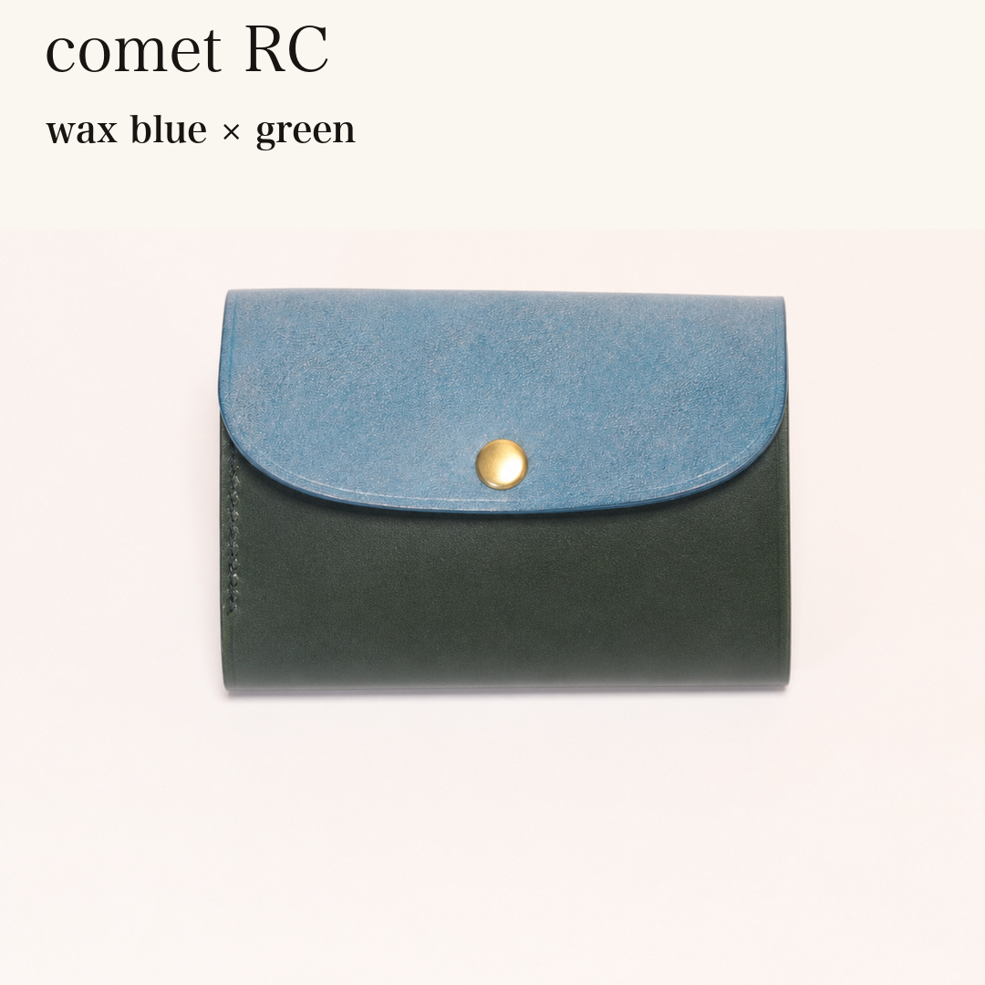 MINCHO-EN-2026-07-30|7214802993307|48377290064027|comet RC|wax blue|green 本革財布・革小物 しぜんのしるし