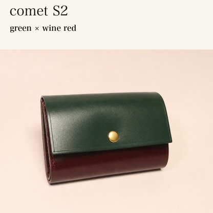MINCHO-EN-2026-07-30|7828211073179|48377291243675|comet S2|green|wine red 本革財布・革小物 しぜんのしるし