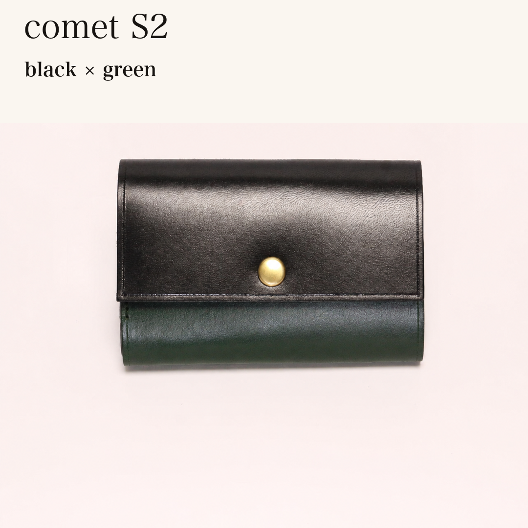 MINCHO-EN-2026-07-30|7828211073179|48377291440283|comet S2|black|green 本革財布・革小物 しぜんのしるし