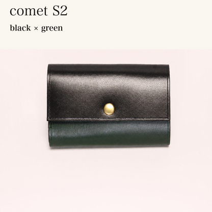MINCHO-EN-2026-07-30|7828211073179|48377291440283|comet S2|black|green 本革財布・革小物 しぜんのしるし