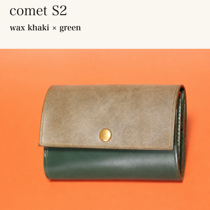 MINCHO-EN-2026-07-30|7828211073179|48377291604123|comet S2|wax khaki|green 本革財布・革小物 しぜんのしるし