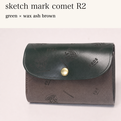 MINCHO-EN-2026-07-30|8511900418203|48377292325019|sketch mark comet R2|green|wax ash brown 本革財布・革小物 しぜんのしるし