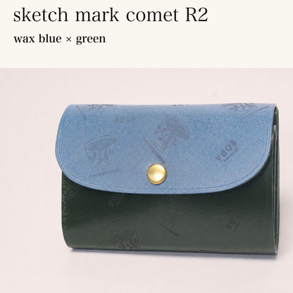 MINCHO-EN-2026-07-30|8511900418203|48377292587163|sketch mark comet R2|wax blue|green 本革財布・革小物 しぜんのしるし