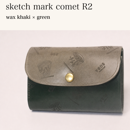 MINCHO-EN-2026-07-30|8511900418203|48377292619931|sketch mark comet R2|wax khaki|green 本革財布・革小物 しぜんのしるし