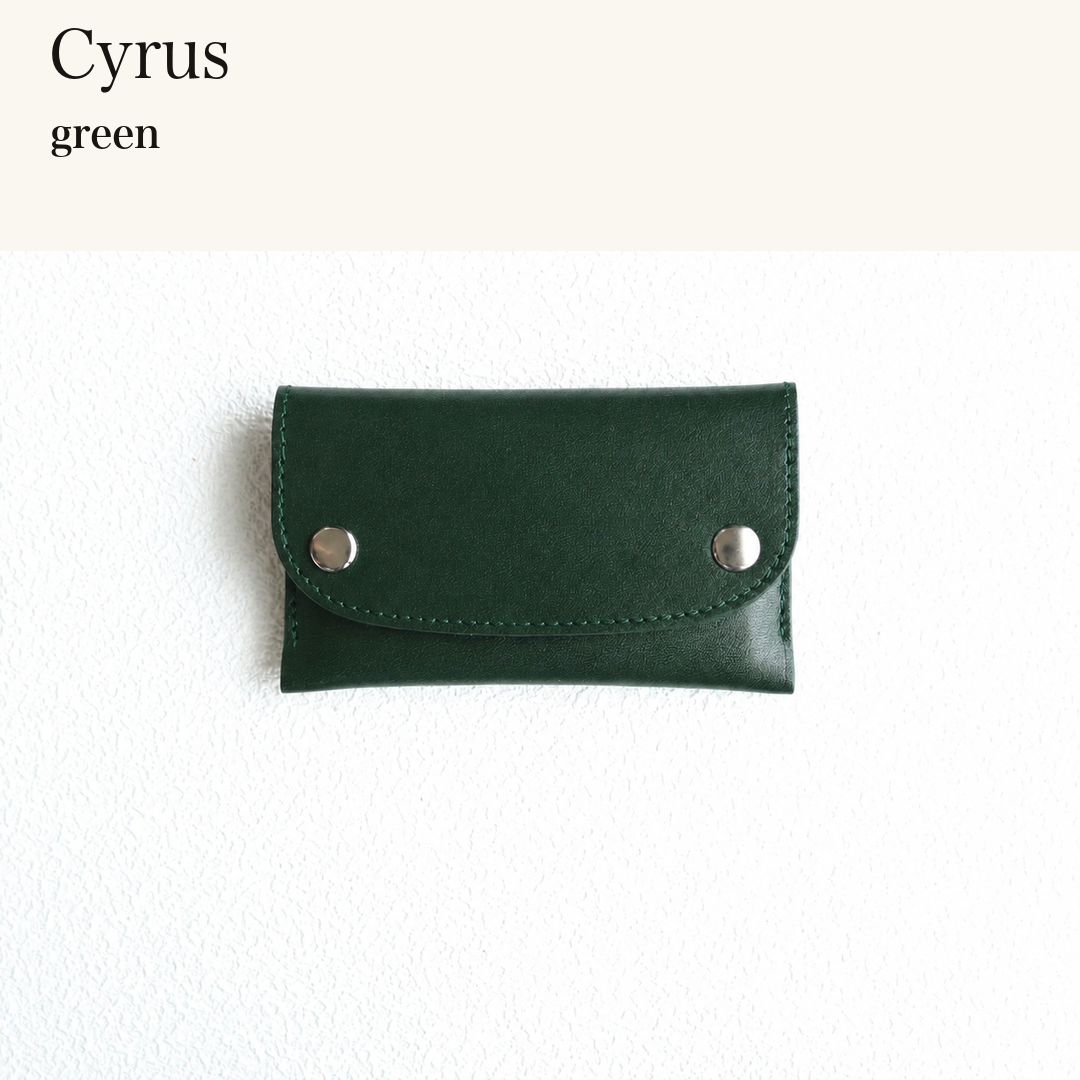 MINCHO-EN-2026-07-30|7156019429531|48377294520475|Cyrus|green| 本革財布・革小物 しぜんのしるし