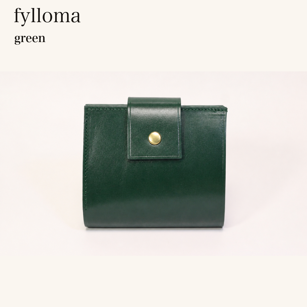 MINCHO-EN-2026-07-30|8425627517083|48377294717083|fylloma|green| 本革財布・革小物 しぜんのしるし