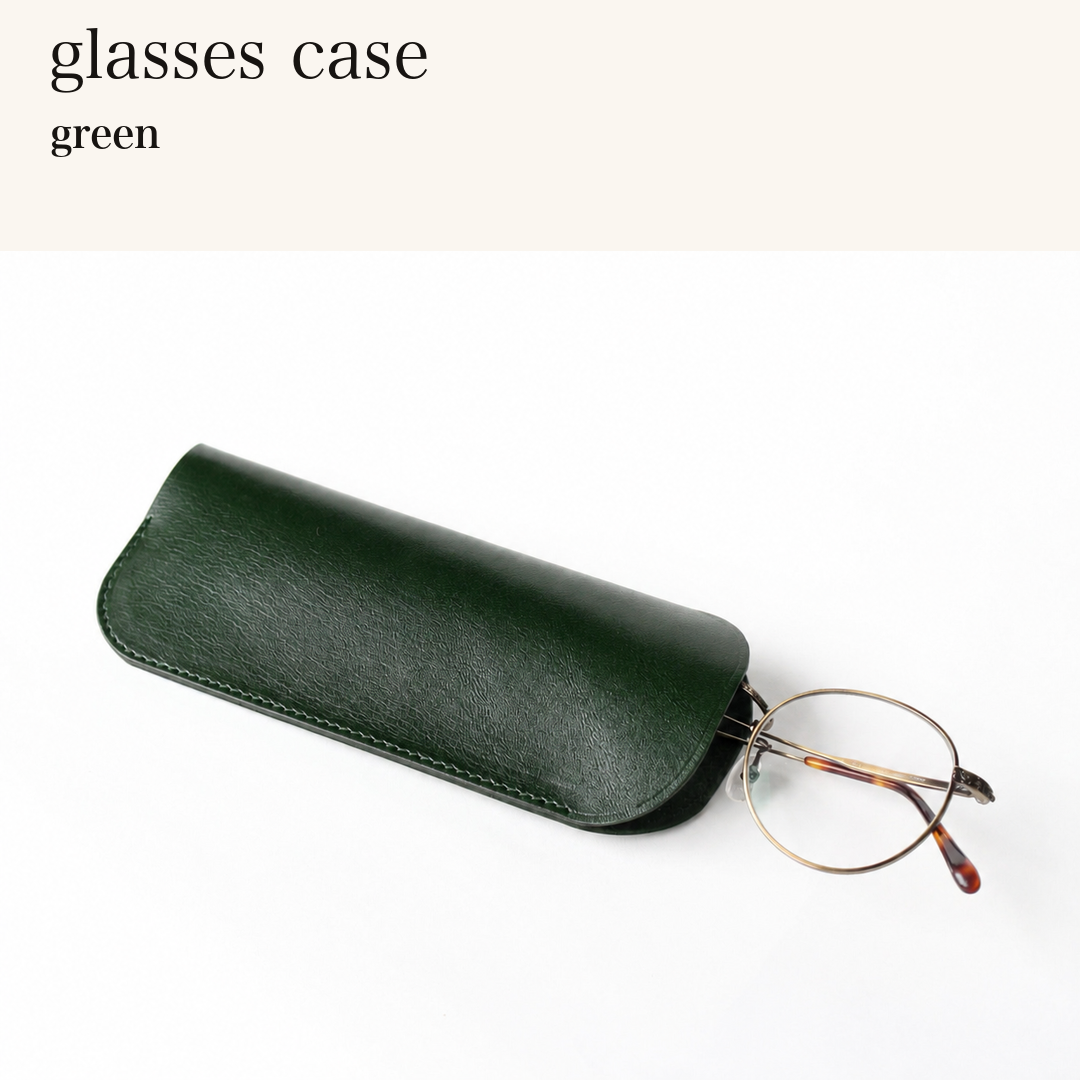 MINCHO-EN-2026-07-30|6953109979291|48377294749851|glasses case|green| 本革財布・革小物 しぜんのしるし