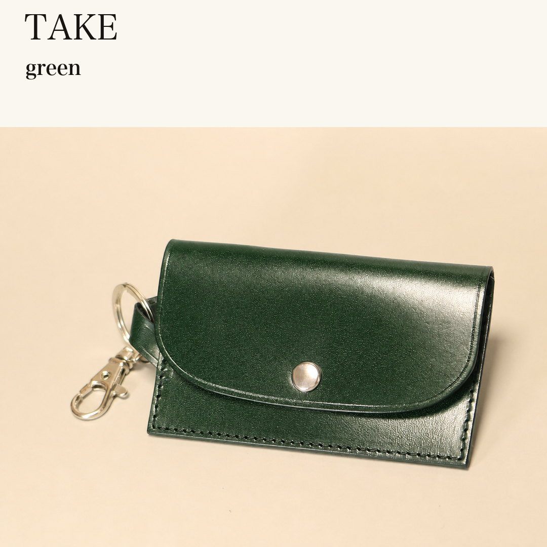 MINCHO-EN-2026-07-30|7194790101147|48377295044763|TAKE|green| 本革財布・革小物 しぜんのしるし