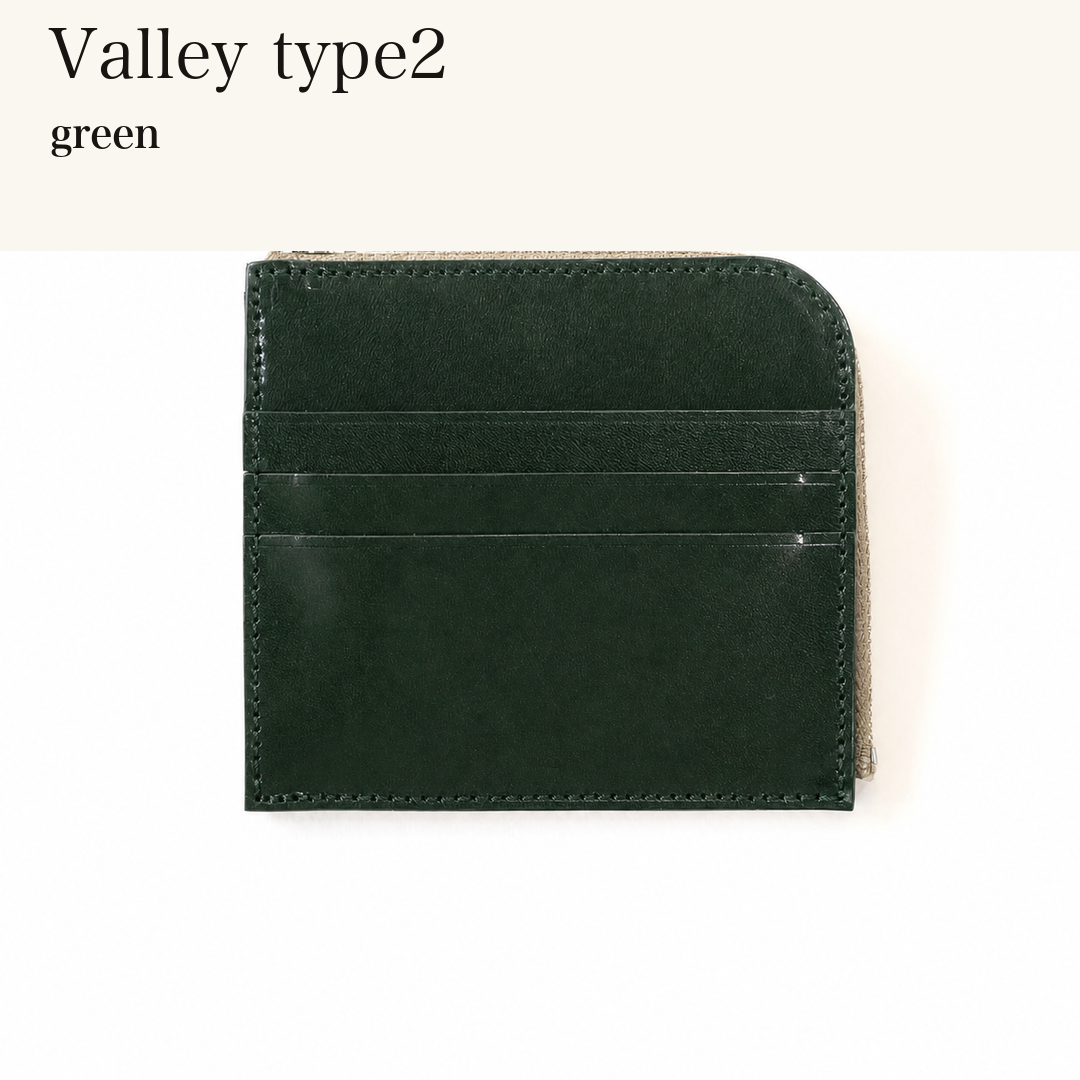 MINCHO-EN-2026-07-30|6953125347483|48377295569051|Valley type2|green| 本革財布・革小物 しぜんのしるし