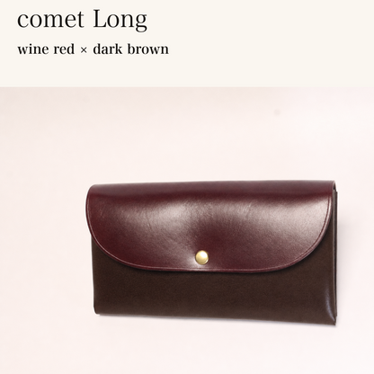 MINCHO-EN-2026-07-30|7330991997083|48834459795611|comet Long|wine red|dark brown 本革財布・革小物 しぜんのしるし