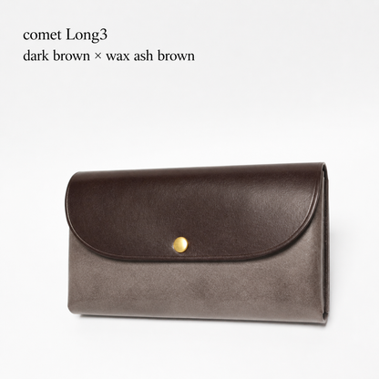 comet Long3 spacious long wallet handmade leather product view 30