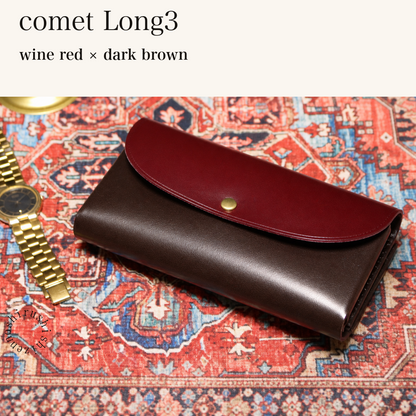 MINCHO-EN-2026-07-30|7674101334171|48834463891611|comet Long3|wine red|dark brown 本革財布・革小物 しぜんのしるし