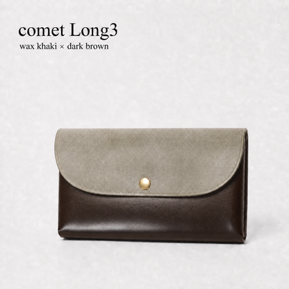 comet Long3 spacious long wallet handmade leather product view 66
