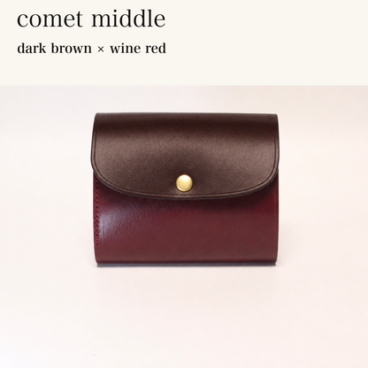 MINCHO-EN-2026-07-30|8438069461147|48834464874651|comet middle|dark brown|wine red 本革財布・革小物 しぜんのしるし