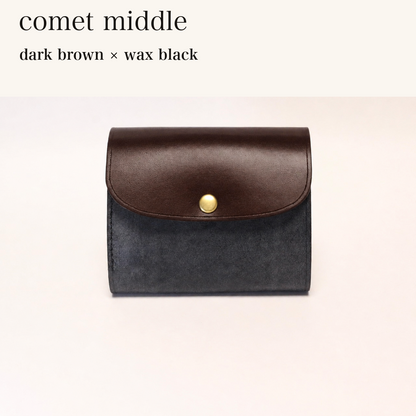 MINCHO-EN-2026-07-30|8438069461147|48834464940187|comet middle|dark brown|wax black 本革財布・革小物 しぜんのしるし