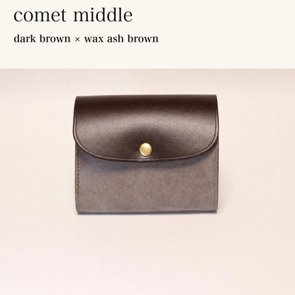 MINCHO-EN-2026-07-30|8438069461147|48834465005723|comet middle|dark brown|wax ash brown 本革財布・革小物 しぜんのしるし