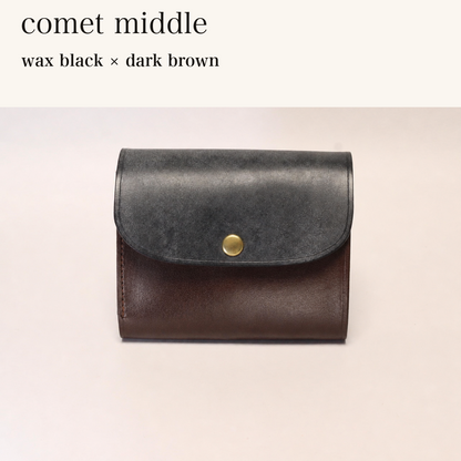 MINCHO-EN-2026-07-30|8438069461147|48834465169563|comet middle|wax black|dark brown 本革財布・革小物 しぜんのしるし