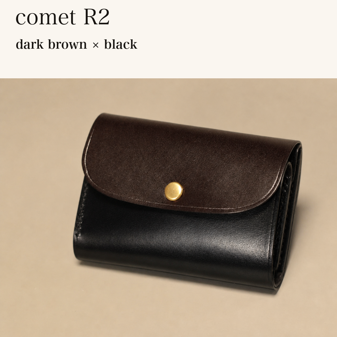 BICOLOR-MINCHO-EN-2026-07-30|7220004880539|48834466513051|comet R2|dark brown|black 本革財布・革小物 しぜんのしるし