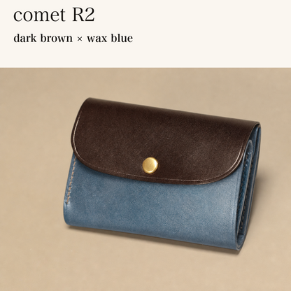 BICOLOR-MINCHO-EN-2026-07-30|7220004880539|48834466644123|comet R2|dark brown|wax blue 本革財布・革小物 しぜんのしるし