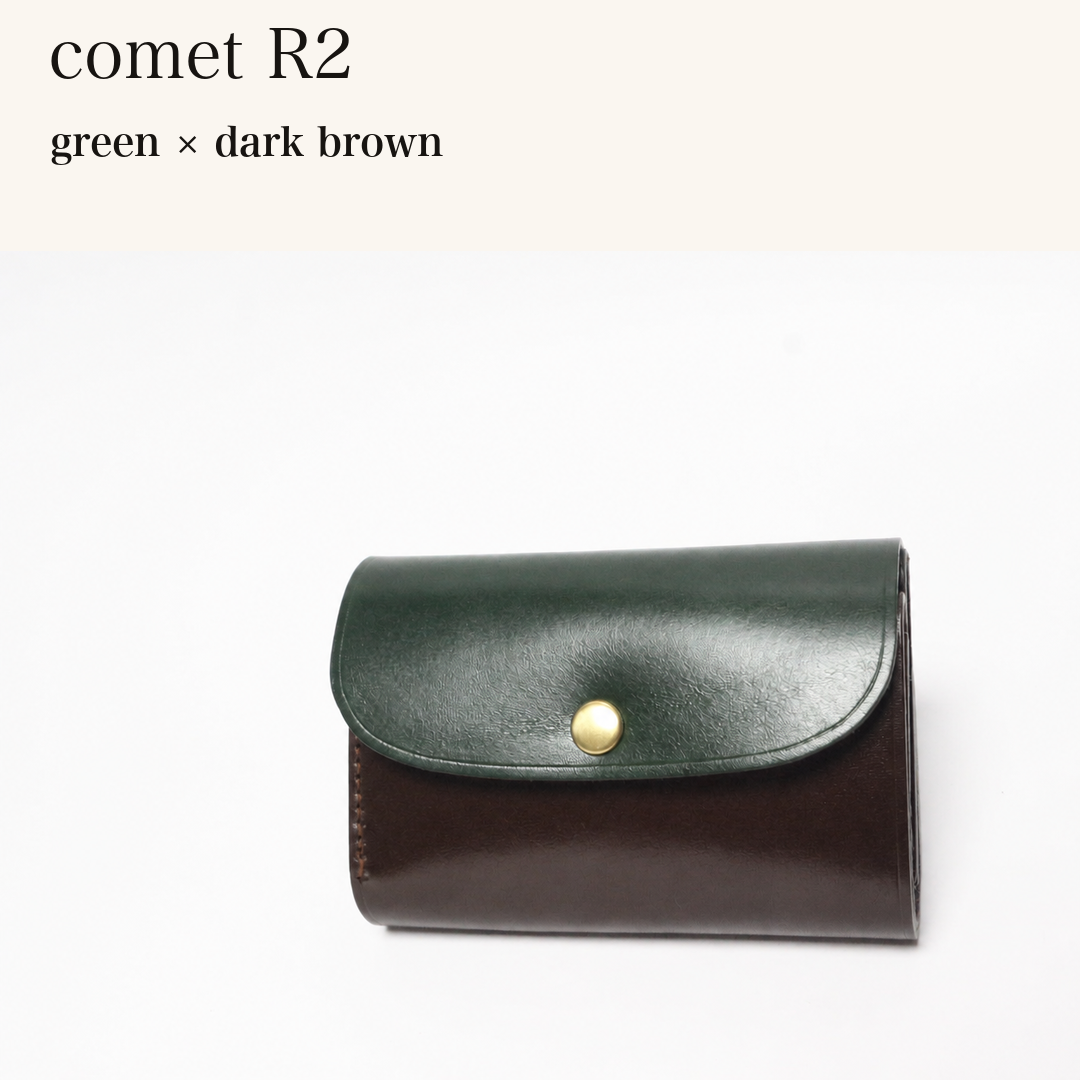 BICOLOR-MINCHO-EN-2026-07-30|7220004880539|48834466807963|comet R2|green|dark brown 本革財布・革小物 しぜんのしるし