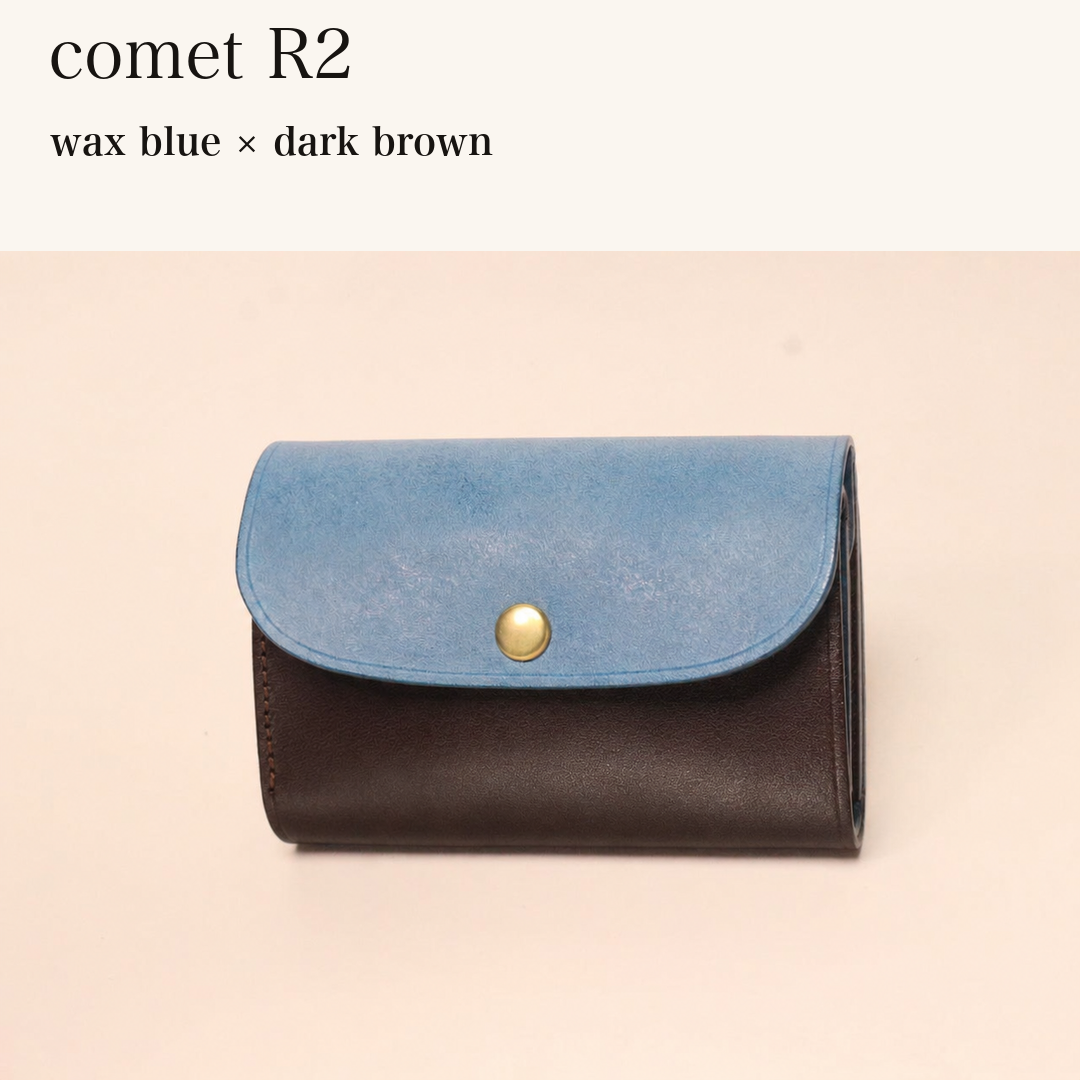 BICOLOR-MINCHO-EN-2026-07-30|7220004880539|48834466873499|comet R2|wax blue|dark brown 本革財布・革小物 しぜんのしるし