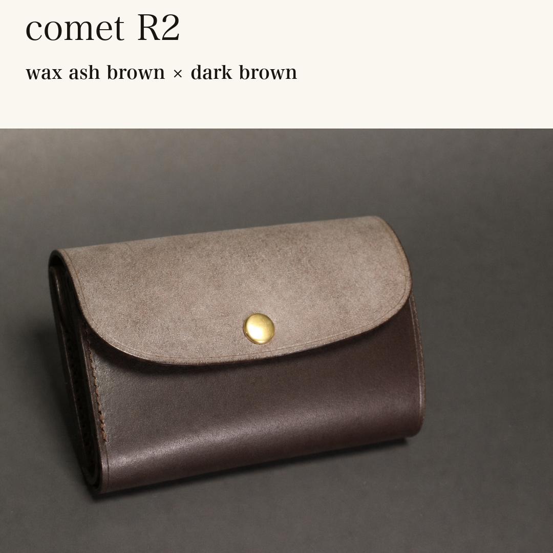 BICOLOR-MINCHO-EN-2026-07-30|7220004880539|48834466906267|comet R2|wax ash brown|dark brown 本革財布・革小物 しぜんのしるし