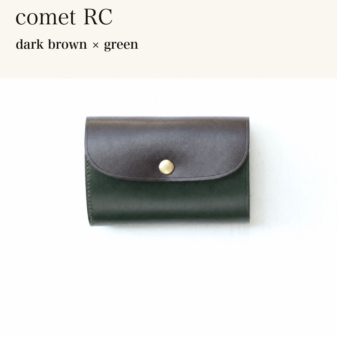 BICOLOR-MINCHO-EN-2026-08-02|7214802993307|48834467528859|comet RC|dark brown|green 本革財布・革小物 しぜんのしるし