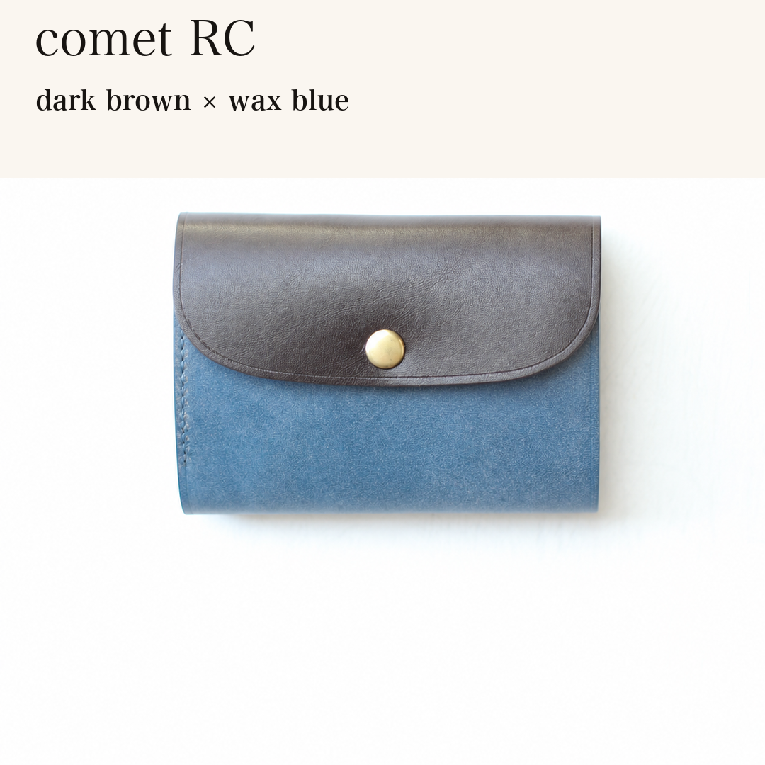 BICOLOR-MINCHO-EN-2026-08-02|7214802993307|48834467594395|comet RC|dark brown|wax blue 本革財布・革小物 しぜんのしるし