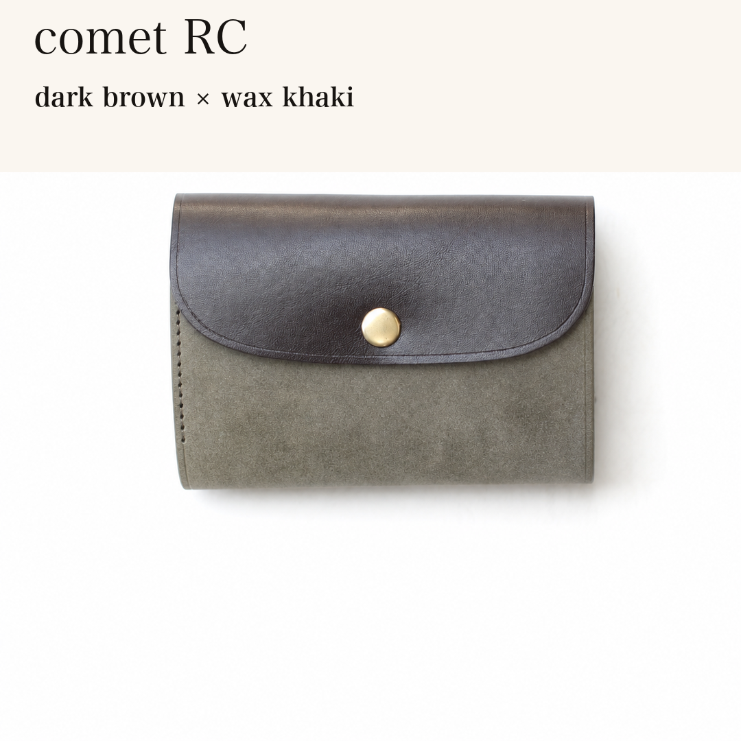BICOLOR-MINCHO-EN-2026-08-02|7214802993307|48834467659931|comet RC|dark brown|wax khaki 本革財布・革小物 しぜんのしるし