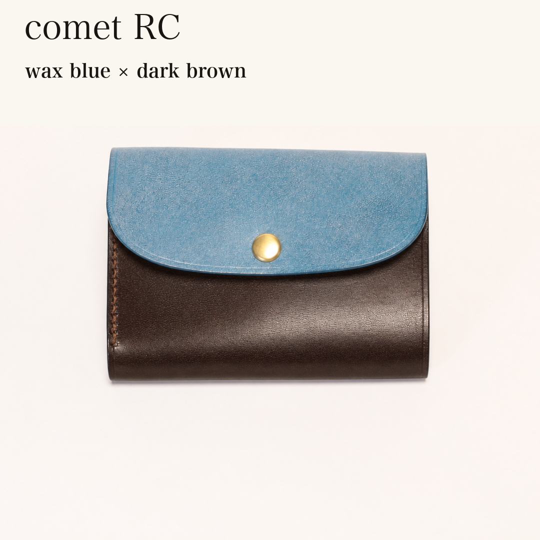 BICOLOR-MINCHO-EN-2026-08-02|7214802993307|48834467823771|comet RC|wax blue|dark brown 本革財布・革小物 しぜんのしるし