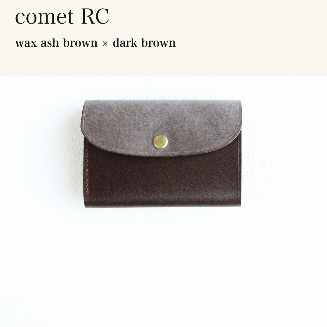 BICOLOR-MINCHO-EN-2026-08-02|7214802993307|48834467856539|comet RC|wax ash brown|dark brown 本革財布・革小物 しぜんのしるし