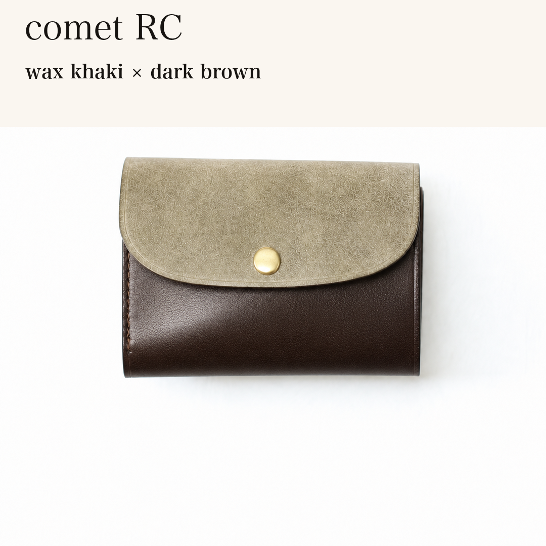BICOLOR-MINCHO-EN-2026-08-02|7214802993307|48834467889307|comet RC|wax khaki|dark brown 本革財布・革小物 しぜんのしるし