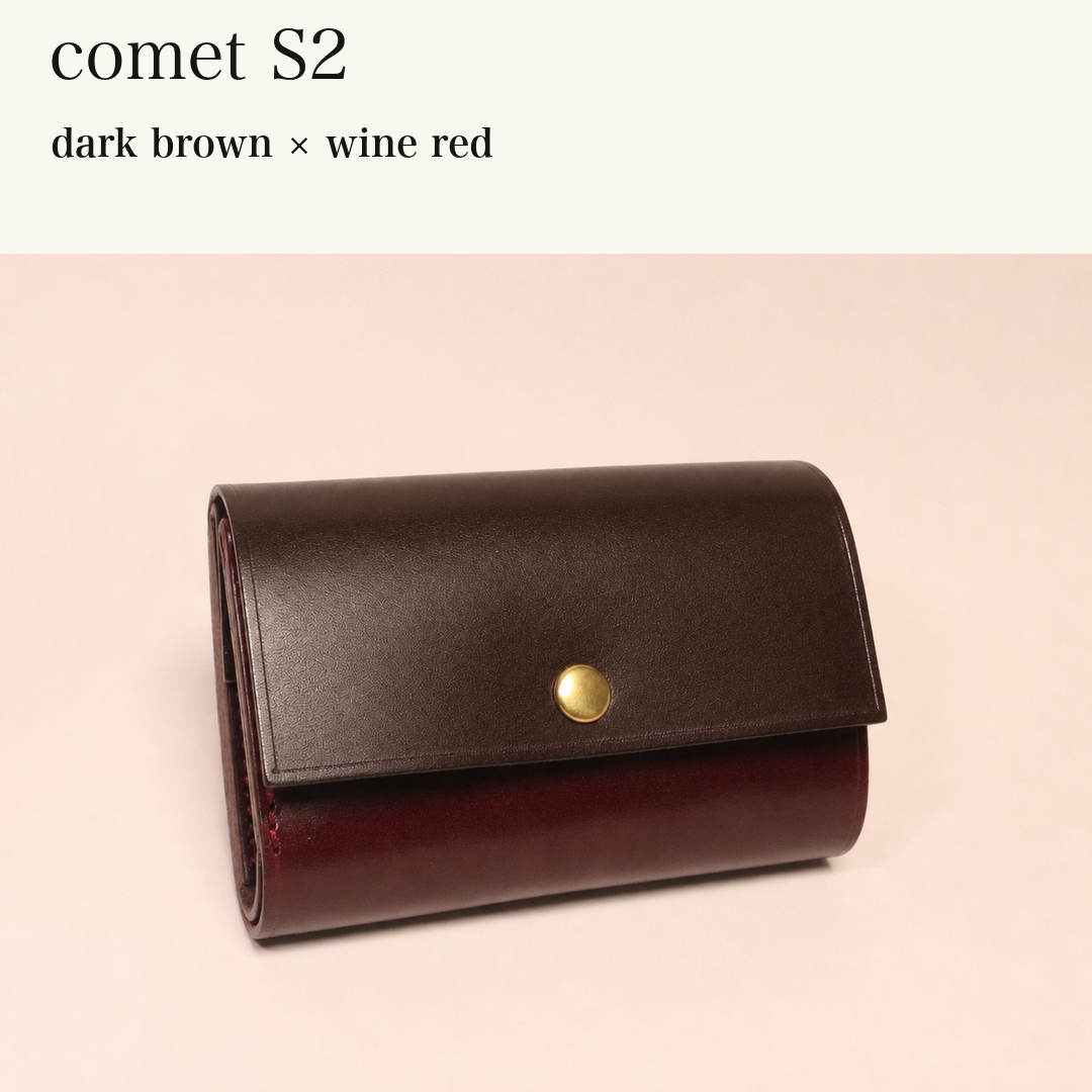 MINCHO-EN-2026-07-30|7828211073179|48834468151451|comet S2|dark brown|wine red 本革財布・革小物 しぜんのしるし