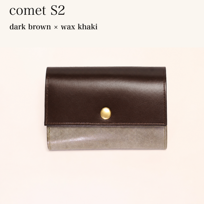 MINCHO-EN-2026-07-30|7828211073179|48834468315291|comet S2|dark brown|wax khaki 本革財布・革小物 しぜんのしるし