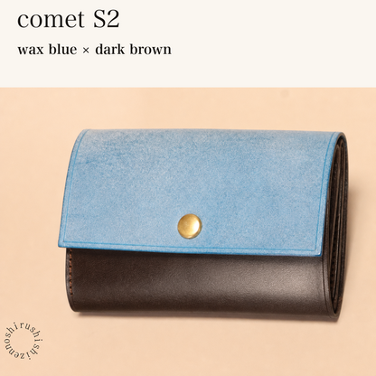 MINCHO-EN-2026-07-30|7828211073179|48834468479131|comet S2|wax blue|dark brown 本革財布・革小物 しぜんのしるし