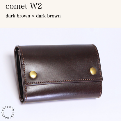 MINCHO-EN-2026-07-30|7826826592411|48834469265563|comet W2|dark brown|dark brown 本革財布・革小物 しぜんのしるし