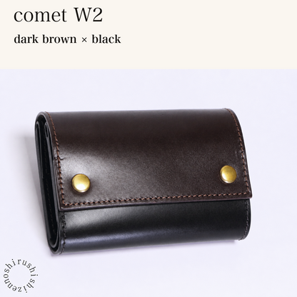 MINCHO-EN-2026-07-30|7826826592411|48834469298331|comet W2|dark brown|black 本革財布・革小物 しぜんのしるし