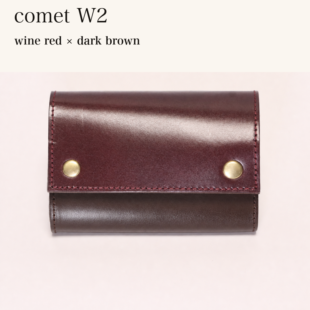 MINCHO-EN-2026-07-30|7826826592411|48834469560475|comet W2|wine red|dark brown 本革財布・革小物 しぜんのしるし