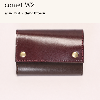 MINCHO-EN-2026-07-30|7826826592411|48834469560475|comet W2|wine red|dark brown 本革財布・革小物 しぜんのしるし