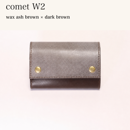 MINCHO-EN-2026-07-30|7826826592411|48834469691547|comet W2|wax ash brown|dark brown 本革財布・革小物 しぜんのしるし