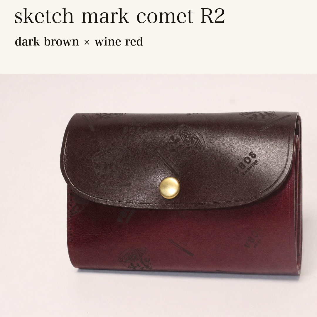 MINCHO-EN-2026-07-30|8511900418203|48834470150299|sketch mark comet R2|dark brown|wine red 本革財布・革小物 しぜんのしるし