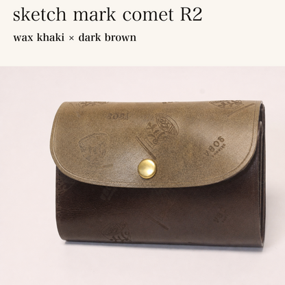MINCHO-EN-2026-07-30|8511900418203|48834470543515|sketch mark comet R2|wax khaki|dark brown 本革財布・革小物 しぜんのしるし