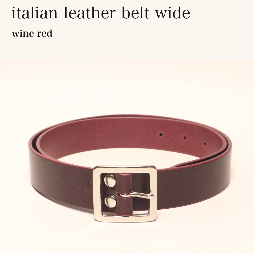 MINCHO-EN-2026-07-30|8304905420955|49102146633883|italian leather belt wide|wine red| 本革財布・革小物 しぜんのしるし