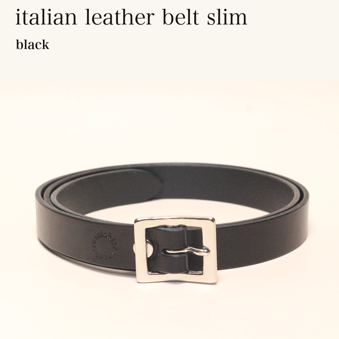 MINCHO-EN-2026-07-30|8305219240091|49102147354779|italian leather belt slim|black| 本革財布・革小物 しぜんのしるし