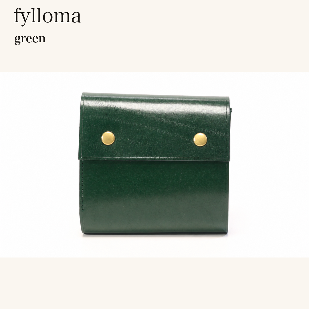 MINCHO-EN-2026-07-30|8425627517083|49133717913755|fylloma|green| 本革財布・革小物 しぜんのしるし