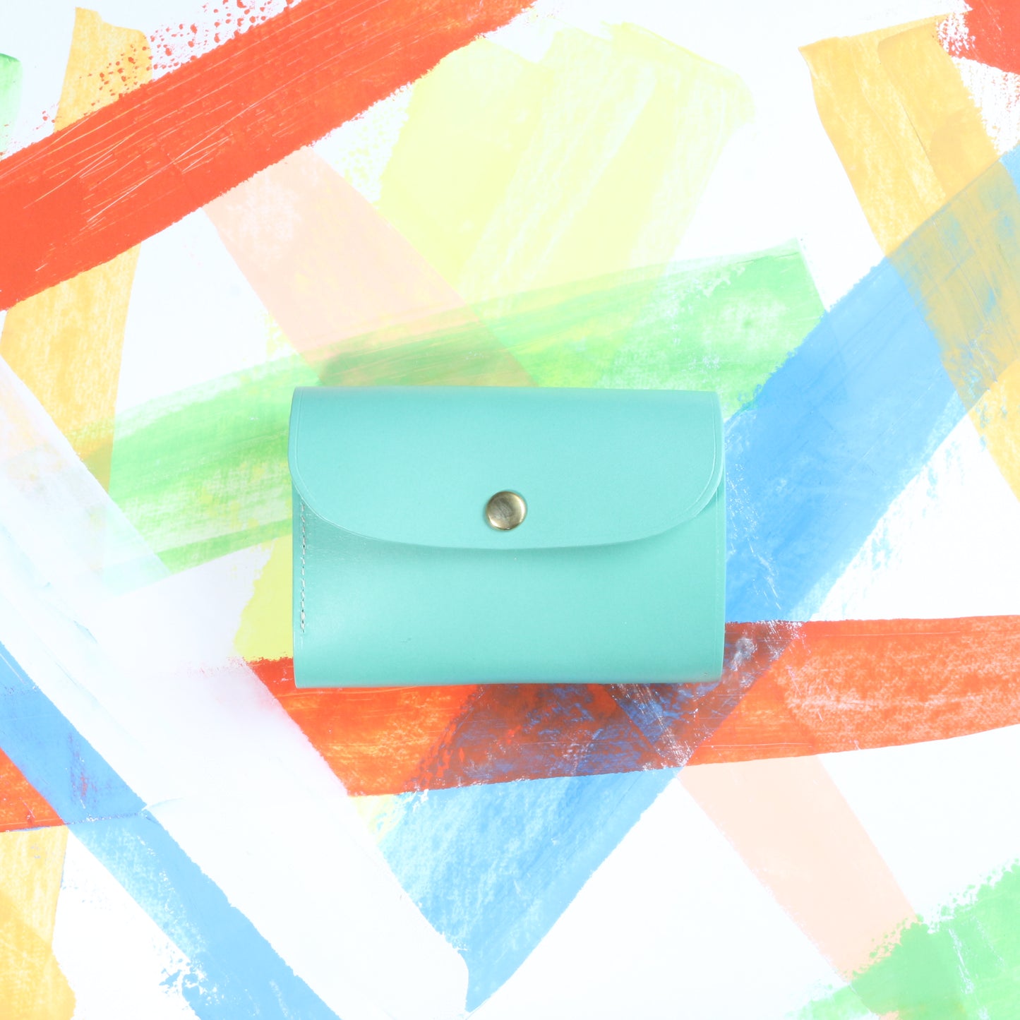 [Limited pastel leather] - comet R2 - Compact tri-fold wallet